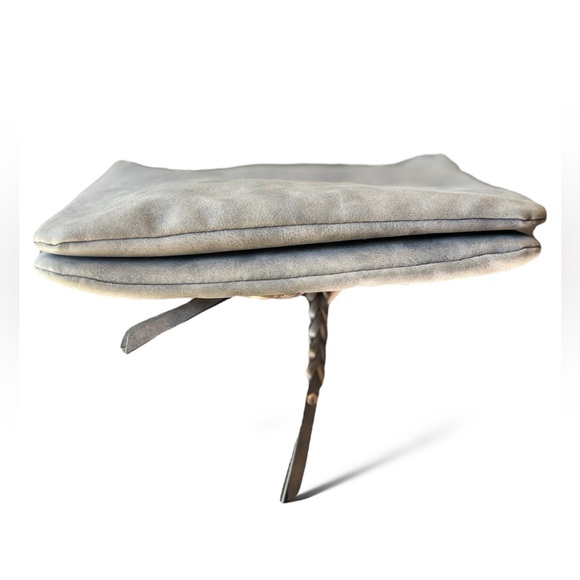 SOLD- VR NYC Braided O-Ring Messenger Crossbody Bag - Light Gray - Picture 6 of 16